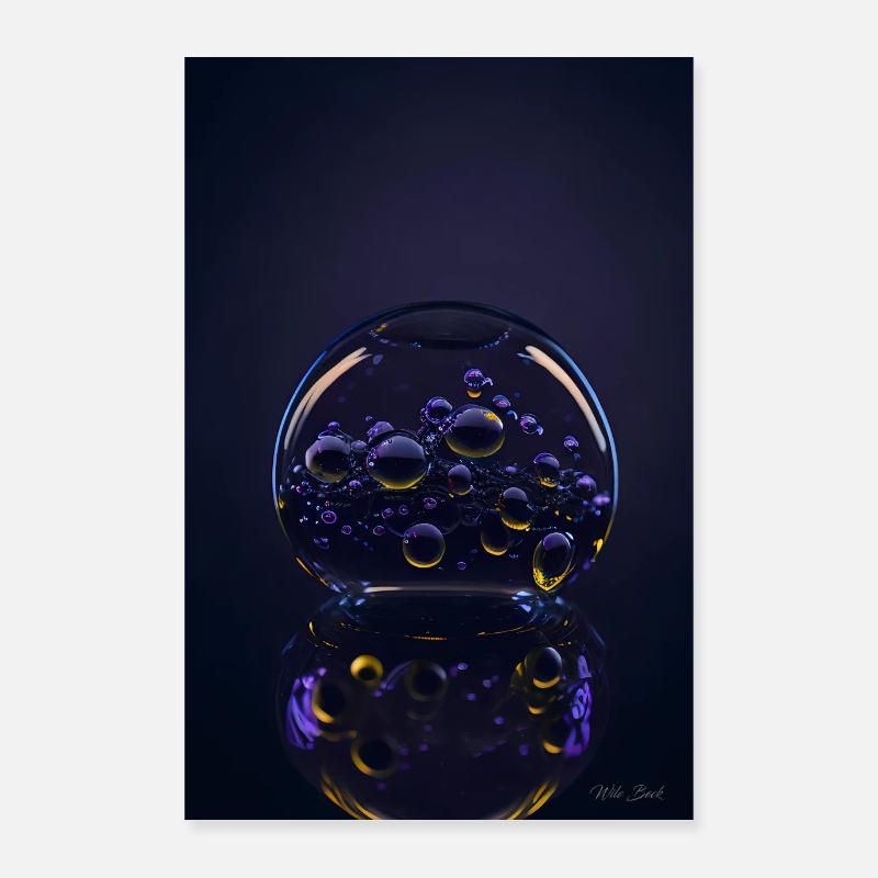 Blasen in einer Blase purple 1 Poster 40x60 cm