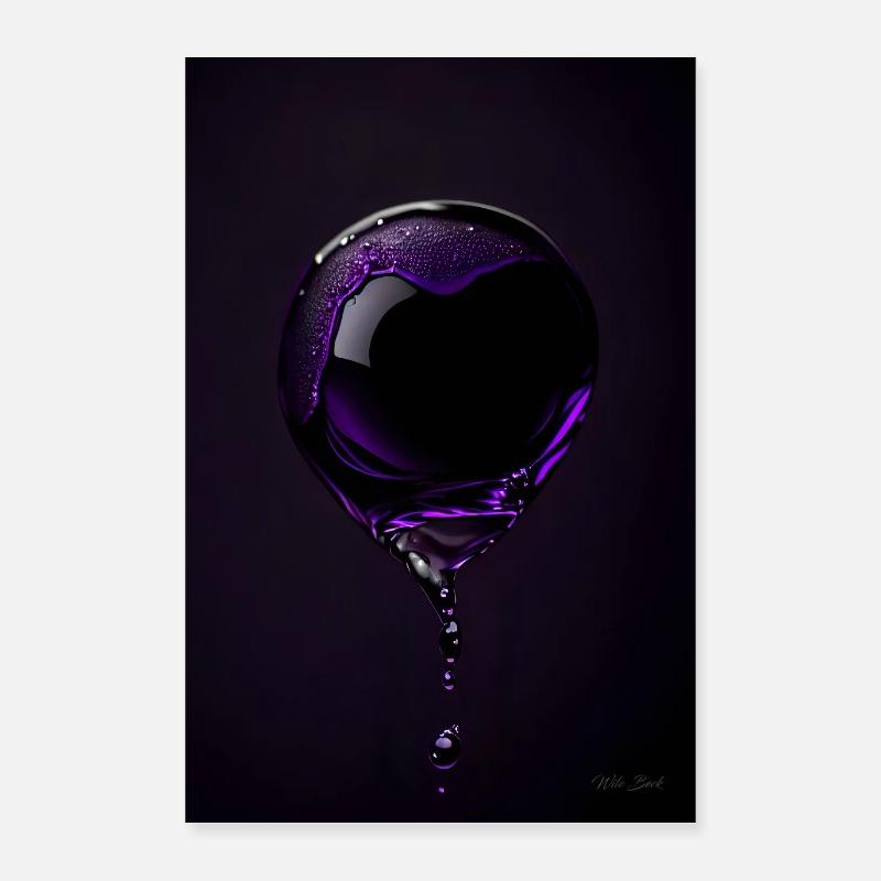 Gouttes Violet 1 Poster 40 x 60 cm