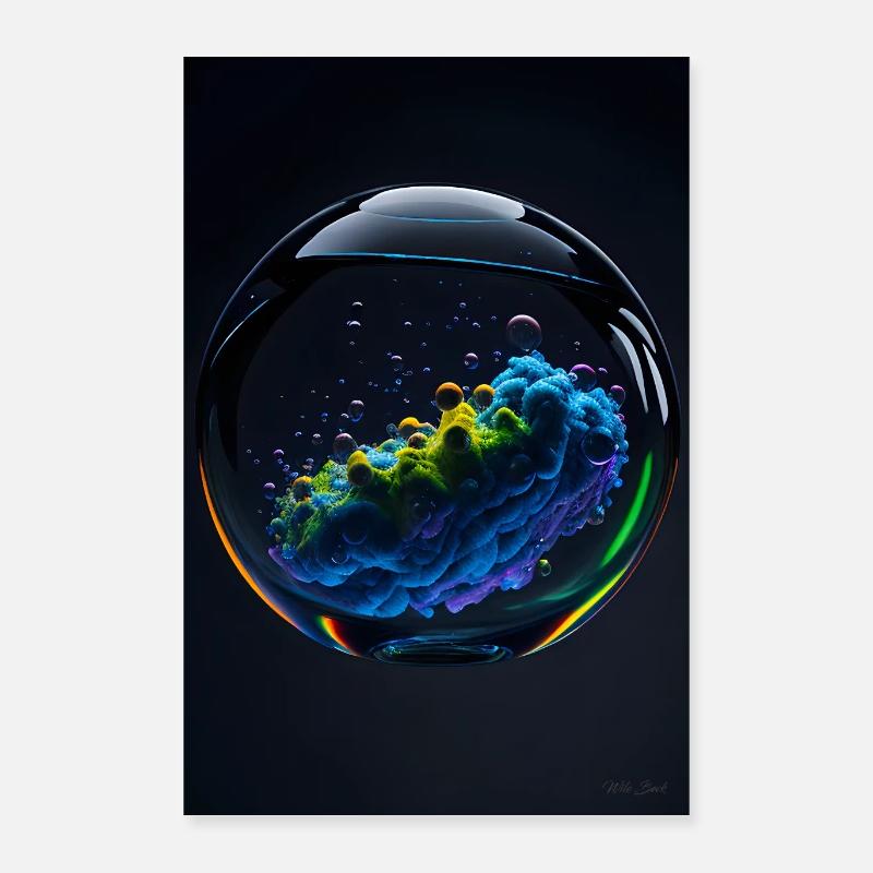 Clouds in a bubble rainbow 2 Poster 16" x 24" (40x60 cm)