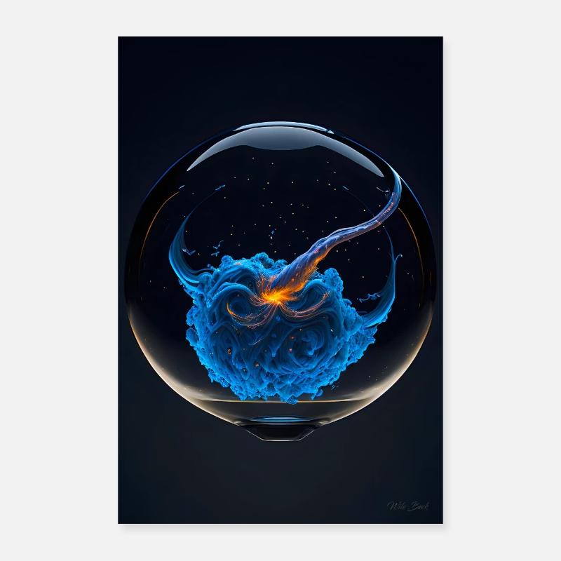 Nuages dans un plasma à bulles 2 Poster 40 x 60 cm