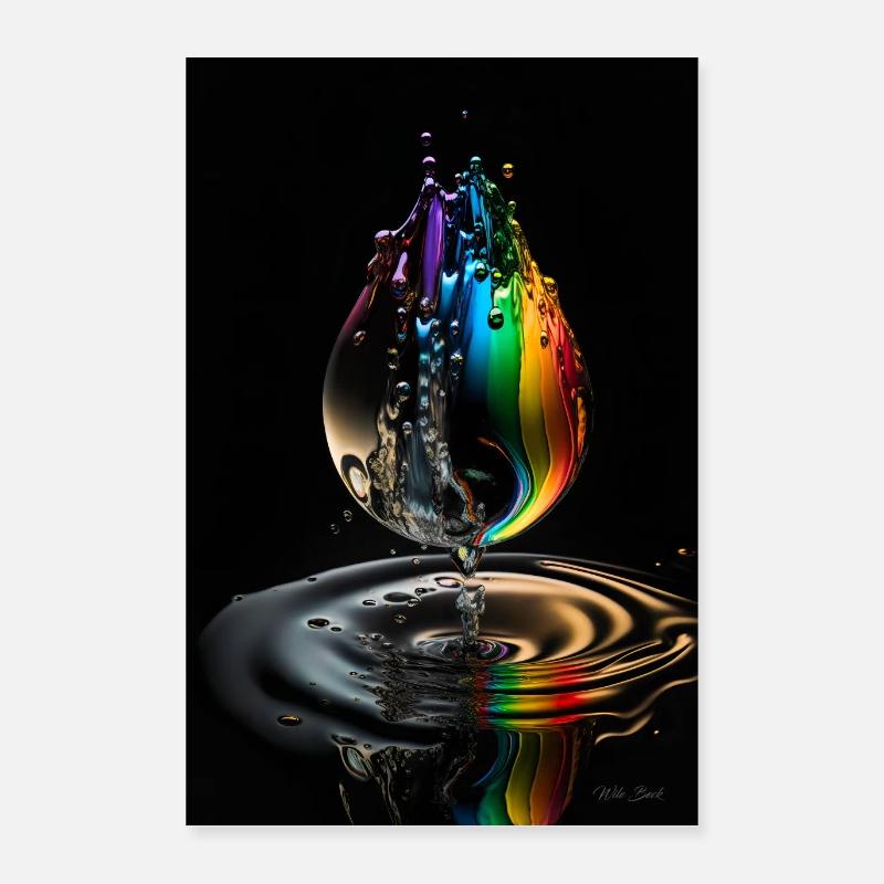 Drop rainbow 3 Poster 16" x 24" (40x60 cm)