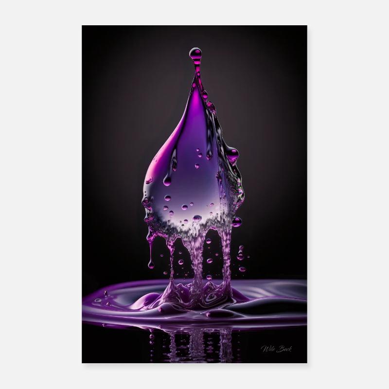 Drops purple 2 Poster 16" x 24" (40x60 cm)