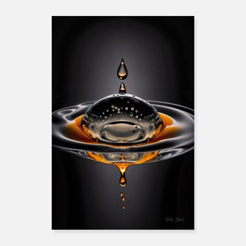 Drops magma 3 Poster 16" x 24" (40x60 cm)