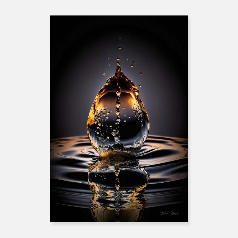 Drops magma 2 Poster 16" x 24" (40x60 cm)