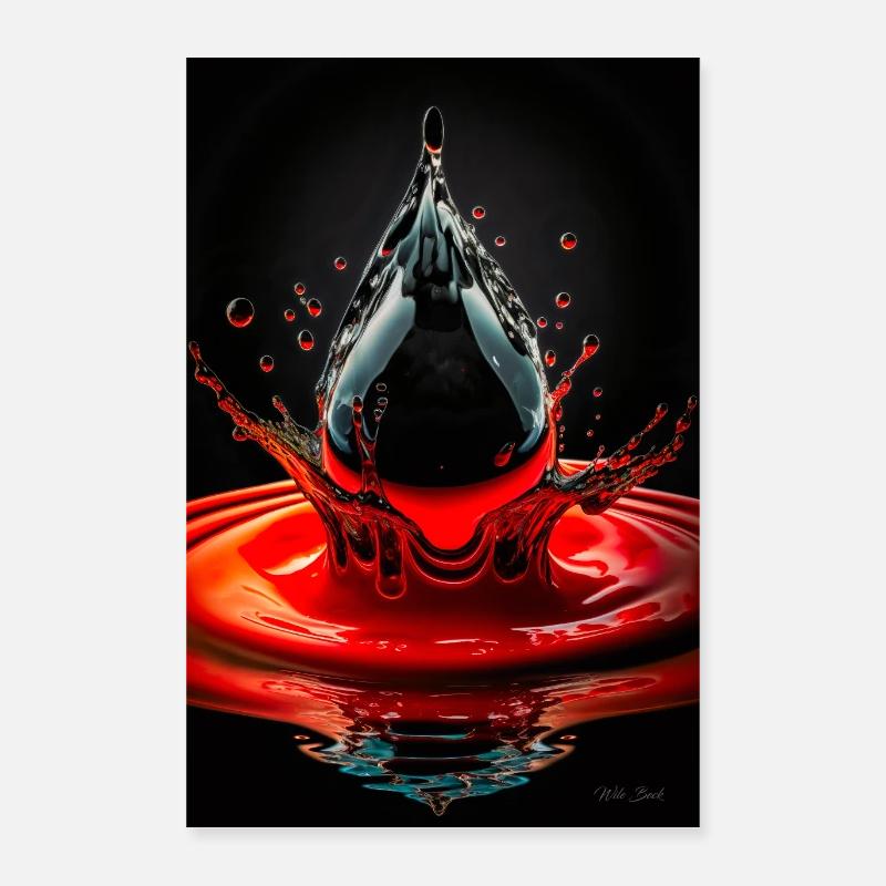 Gouttes rouges 4 Poster 40 x 60 cm