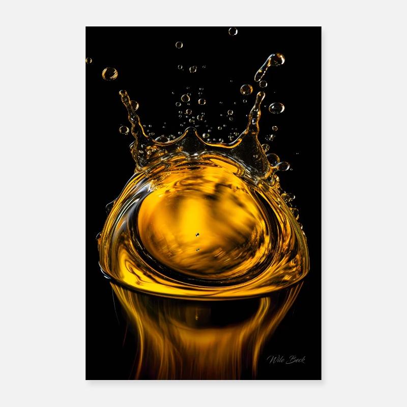 Drops yellow 5 Poster 16" x 24" (40x60 cm)