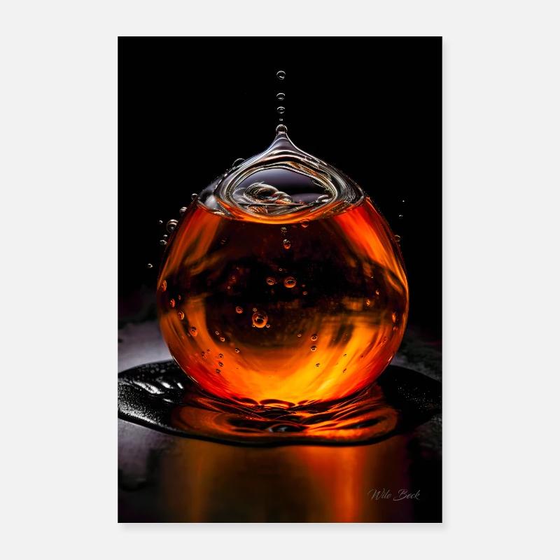 Drops orange 6 Poster 16" x 24" (40x60 cm)