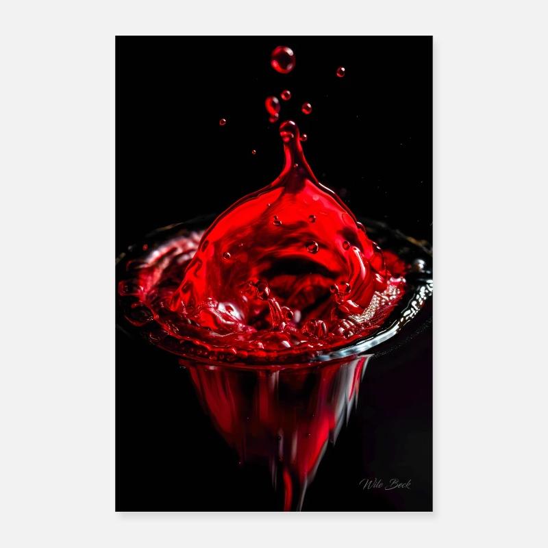 Gouttes rouges 6 Poster 40 x 60 cm