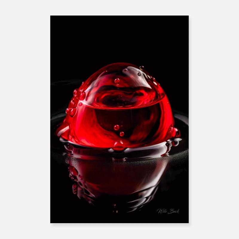 Gouttes rouges 7 Poster 40 x 60 cm