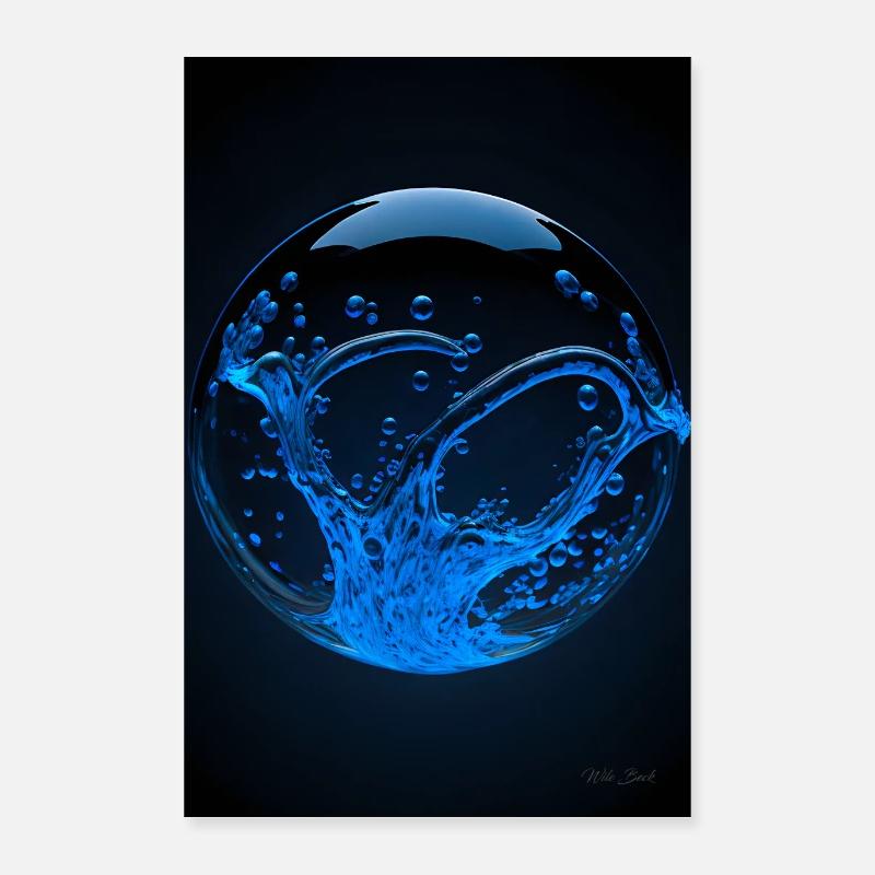 Kaos dans un bleu bulle 3 Poster 40 x 60 cm