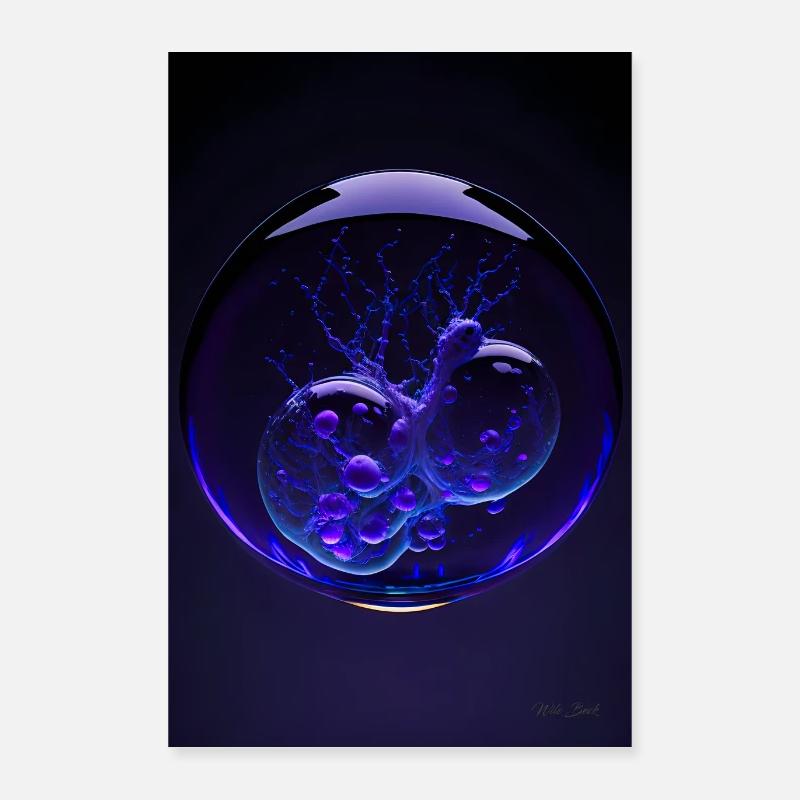 Kaos dans une bulle violette 4 Poster 40 x 60 cm