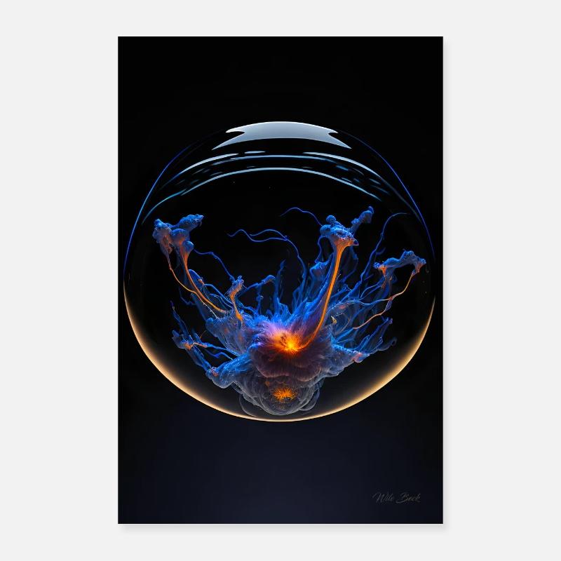 Kaos in einer Blase plasma 2 Poster 40x60 cm