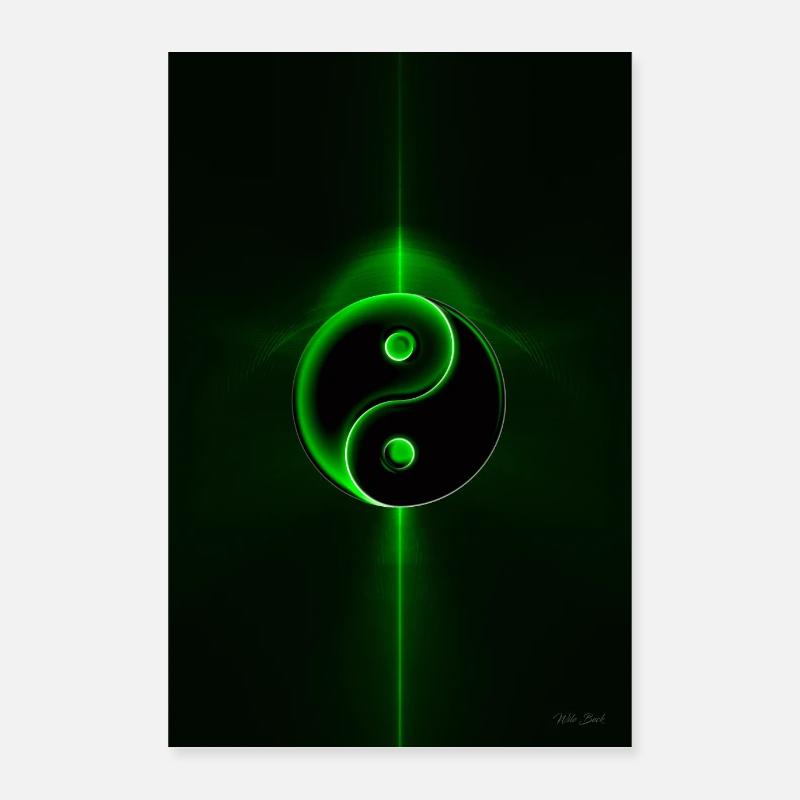 Yin Yang vert 1 Poster 40 x 60 cm