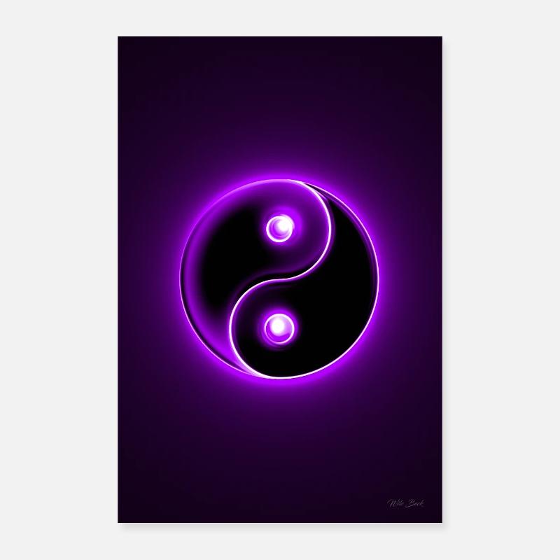 Yin Yang lila 2 Poster 40x60 cm