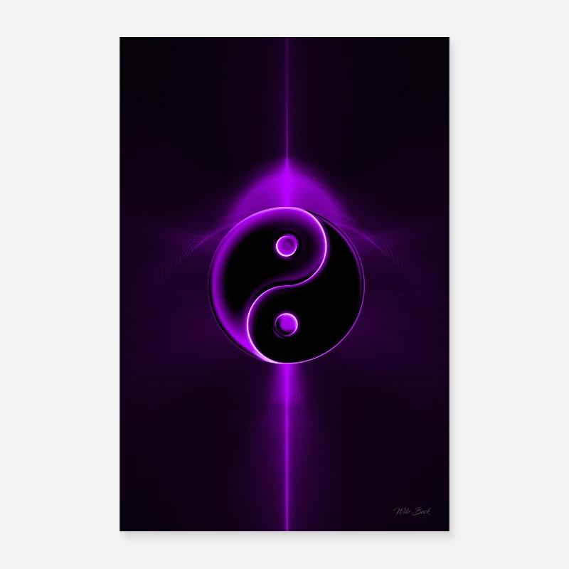 Yin Yang lila 1 Poster 40x60 cm