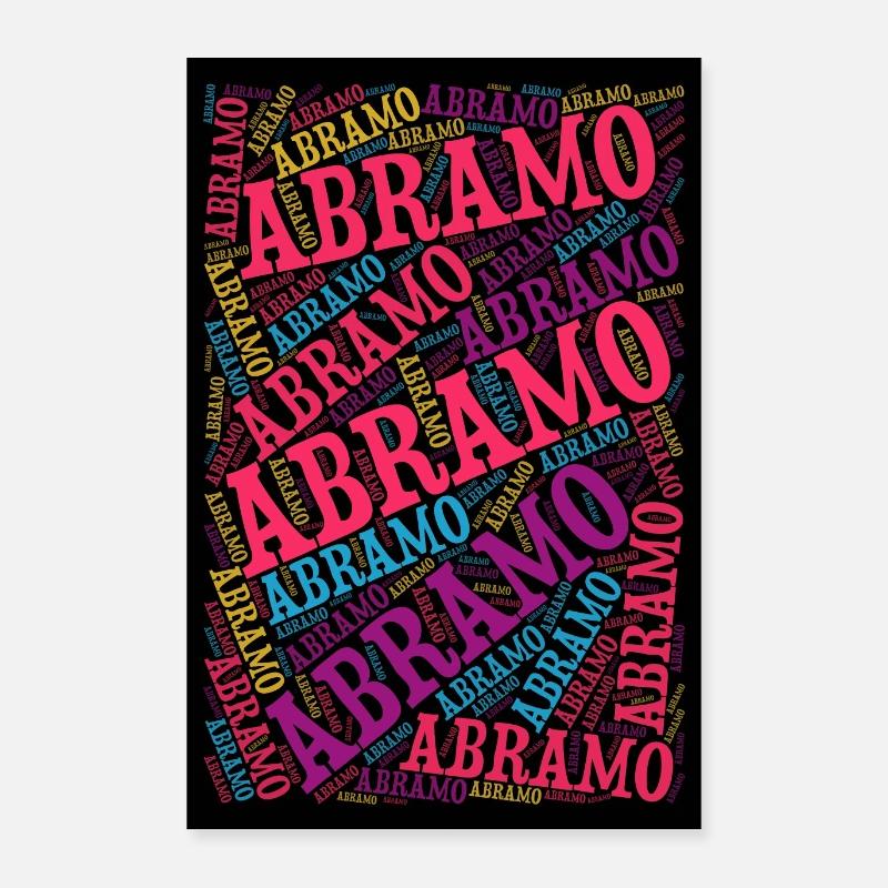 affiche Abraham nuage de mots art texte art Poster 40 x 60 cm