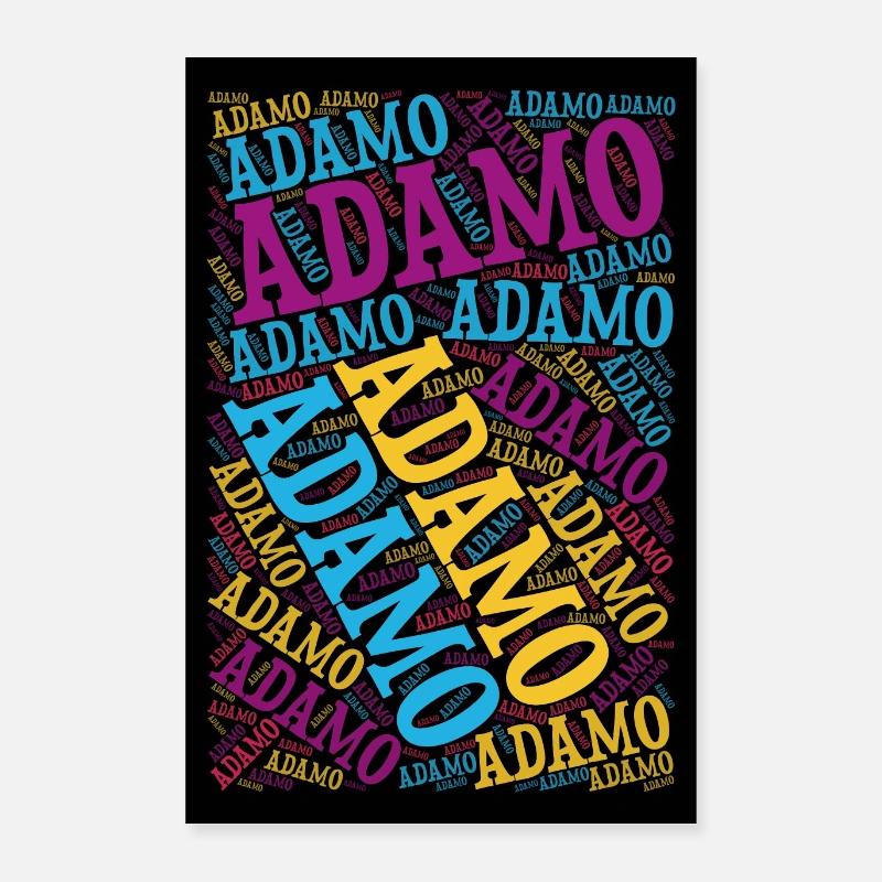 Affiche Adamo word cloud idée cadeau Poster 40 x 60 cm