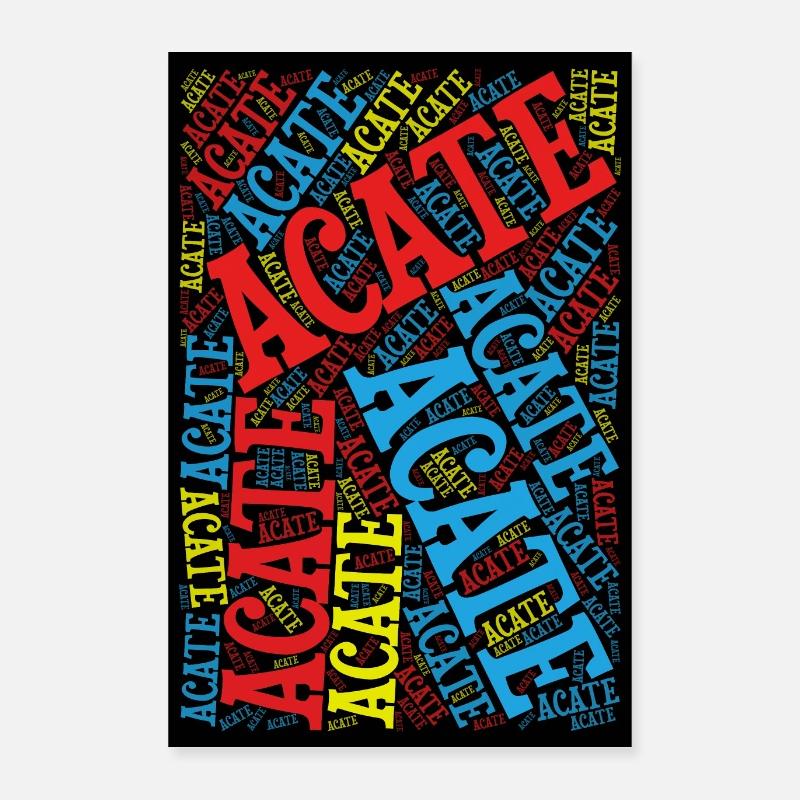 word collage poster Sicily Acate gift idea Poster 16" x 24" (40x60 cm)