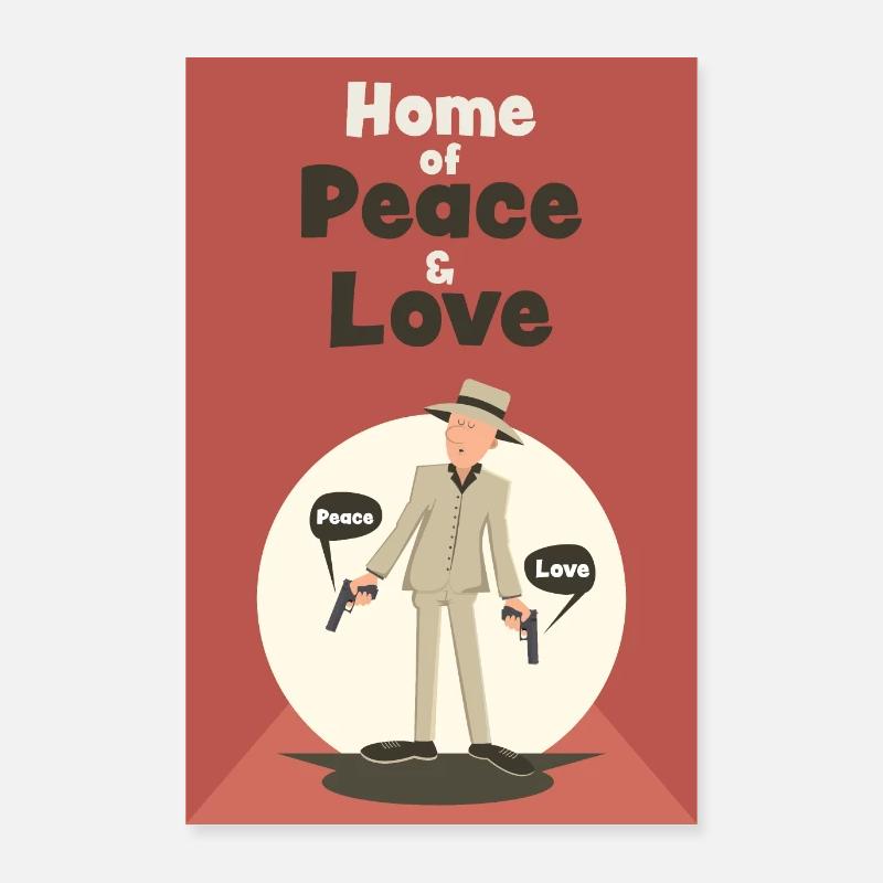 Frieden & Liebe Poster 40x60 cm