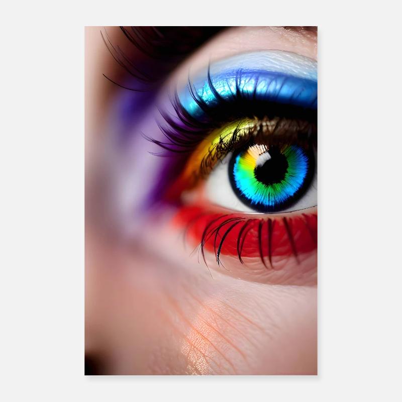 Regenbogen Auge Poster 40x60 cm