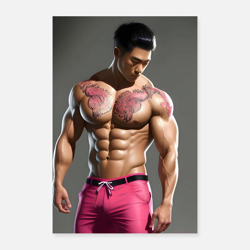 Pink Dragon Poster 16" x 24" (40x60 cm)