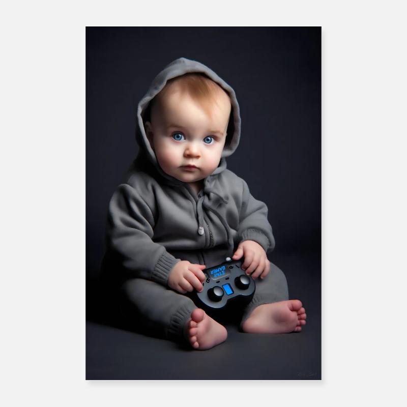 Bébé joueur Poster 40 x 60 cm