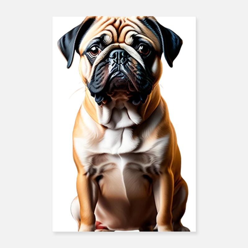 Pug Dog Theme Poster 16" x 24" (40x60 cm)