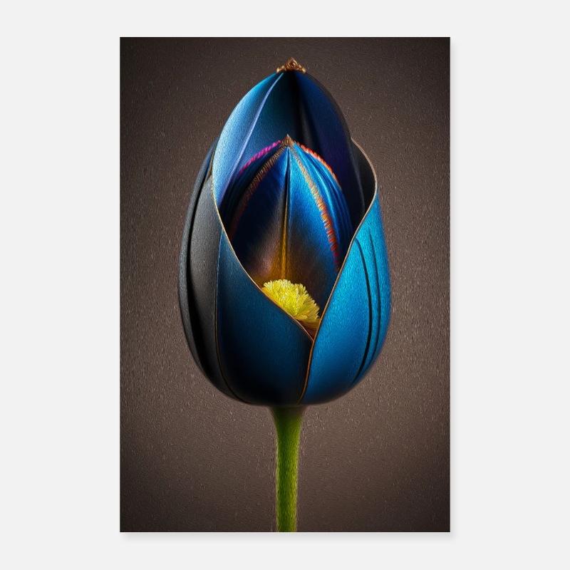 Blue Tulip Poster 16" x 24" (40x60 cm)