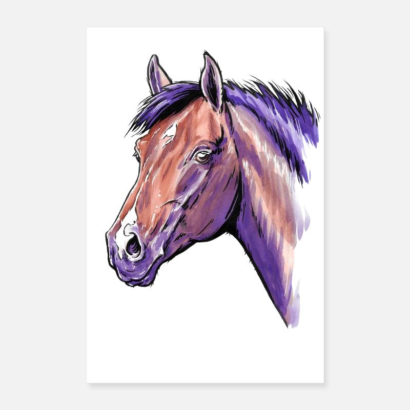 Portrait de cheval Poster 40 x 60 cm