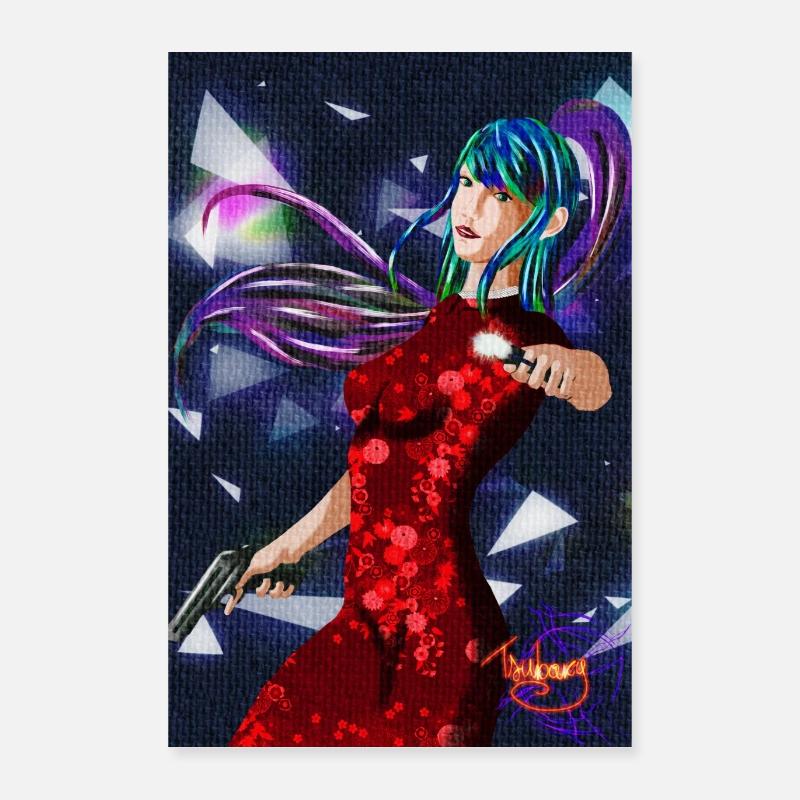 Schießen - Poster 40x60 cm - Weiß