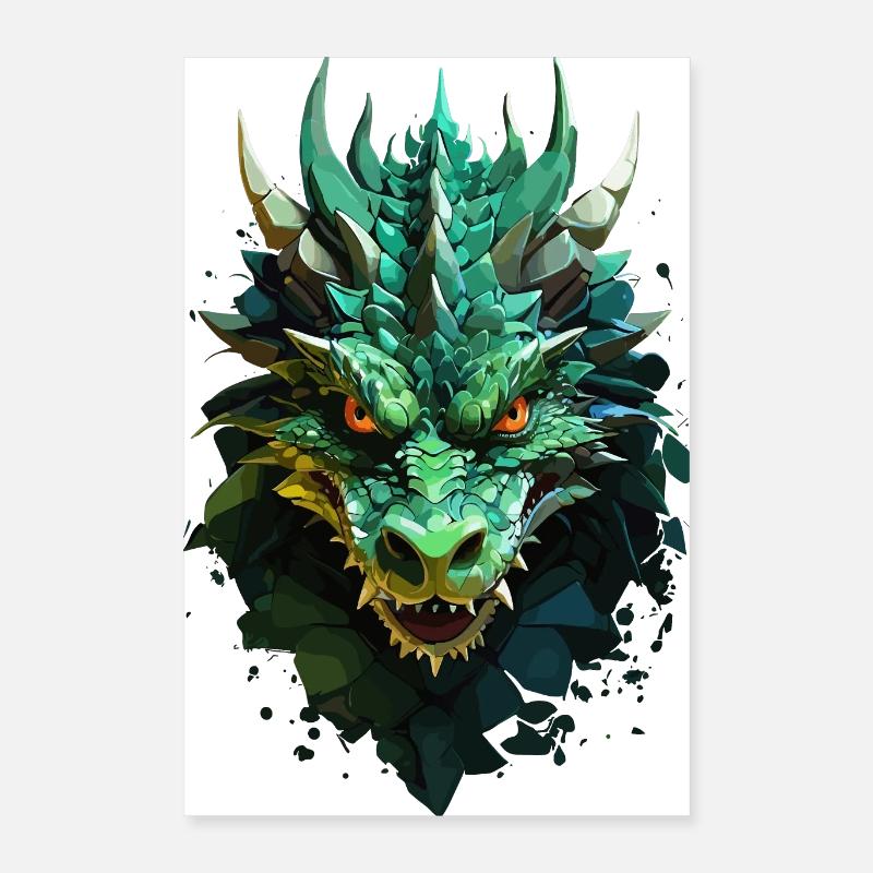 Schattiger Drache - Dunkle Pracht Poster 40x60 cm