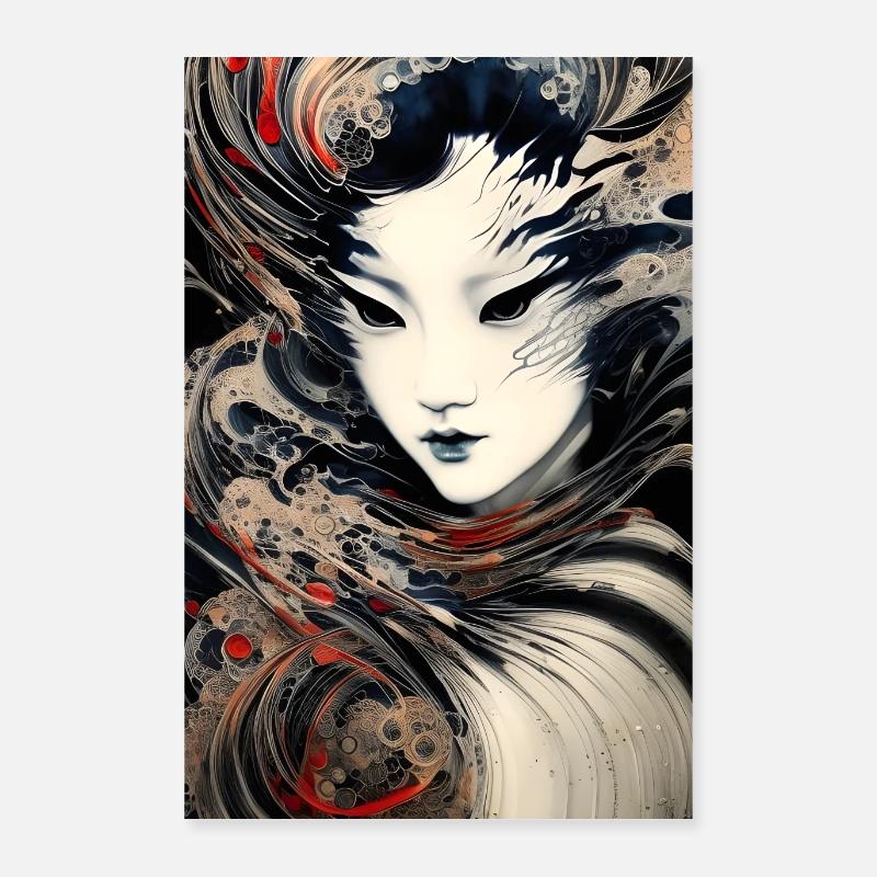 Dissolving Geisha Poster 16" x 24" (40x60 cm)