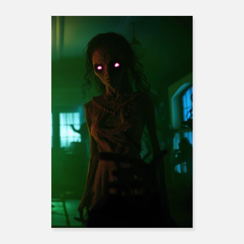 Horror Zwillinge, Schwester 2, Hochformat Poster 40x60 cm