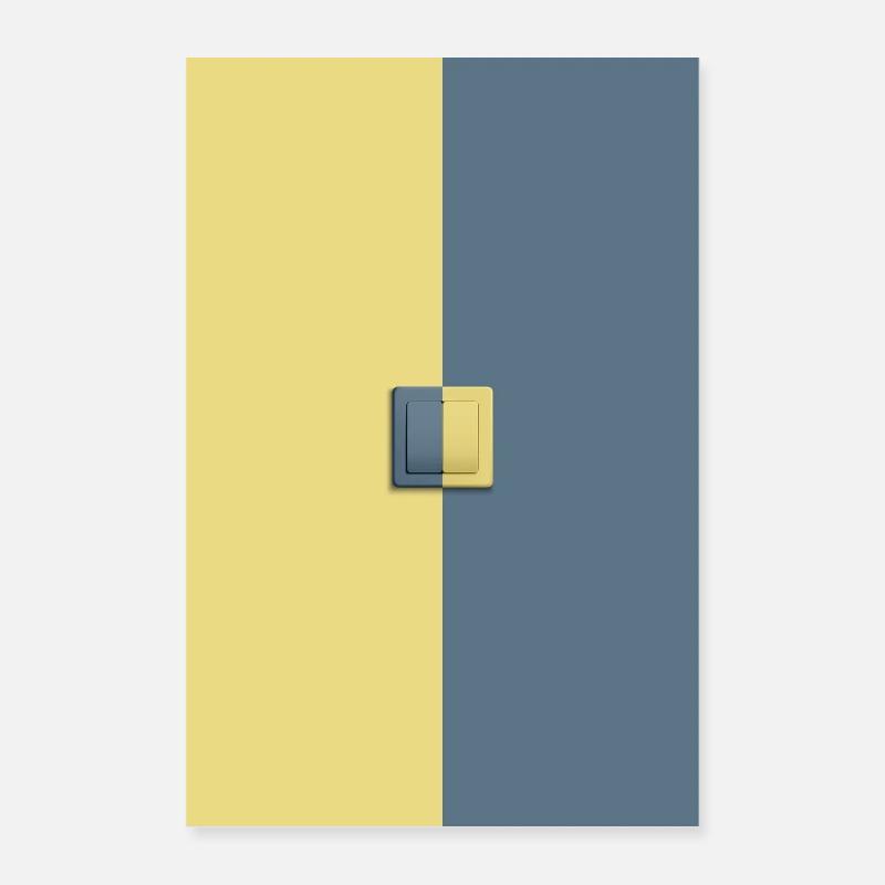 Lichtschalter an aus Harmonie harmonisch Poster 40x60 cm