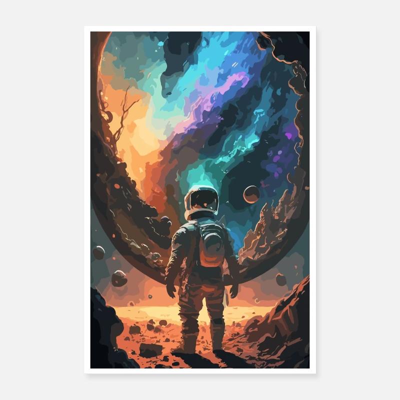Astronaut, Futuristic, Space Space, Universe Poster 16" x 24" (40x60 cm)
