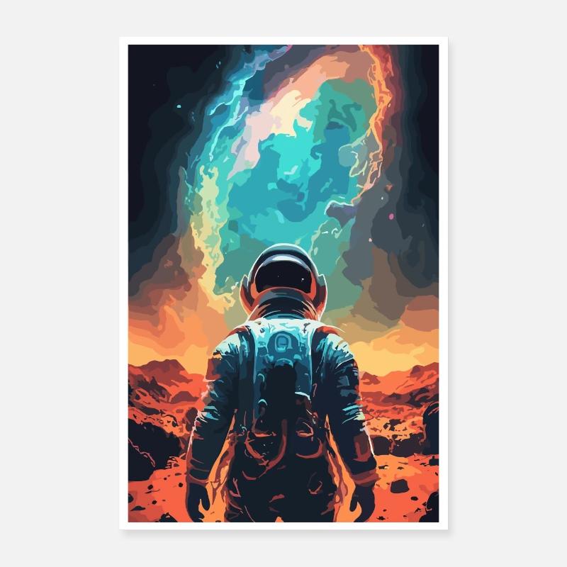 Astronaut, Futuristic, Space Space, Universe Poster 16" x 24" (40x60 cm)