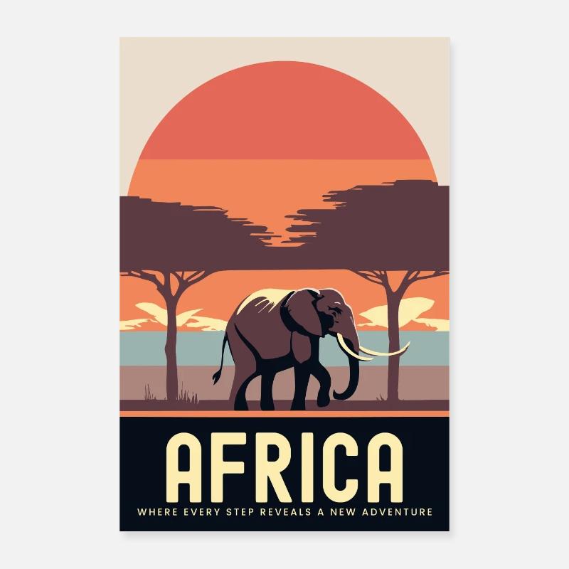 L’Afrique où chaque pas révèle une nouvelle aventure Poster 40 x 60 cm