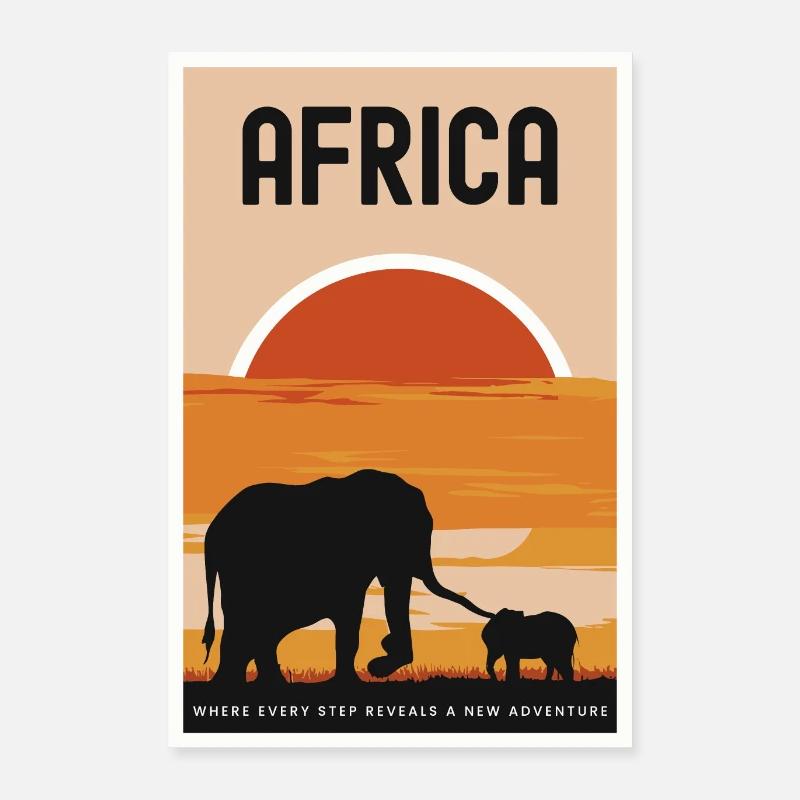 L’Afrique où chaque pas révèle une nouvelle aventure Poster 40 x 60 cm