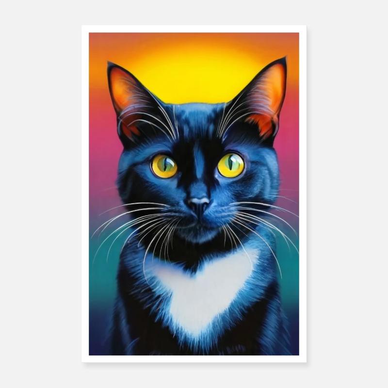 Süße Katze Pop Art moderne Kunst Poster 40x60 cm
