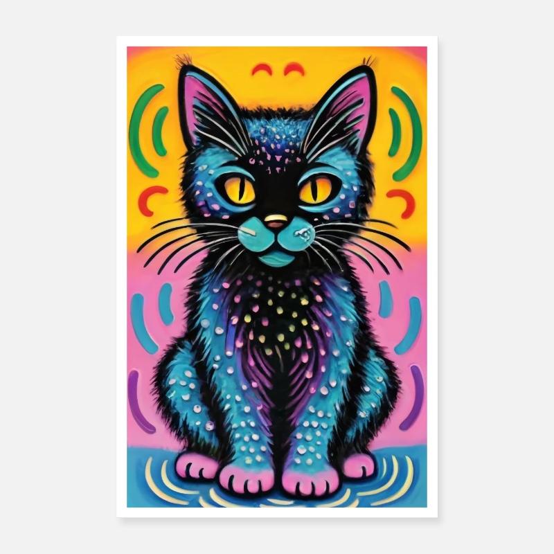 Chat mignon Pop Art Art moderne Poster 40 x 60 cm