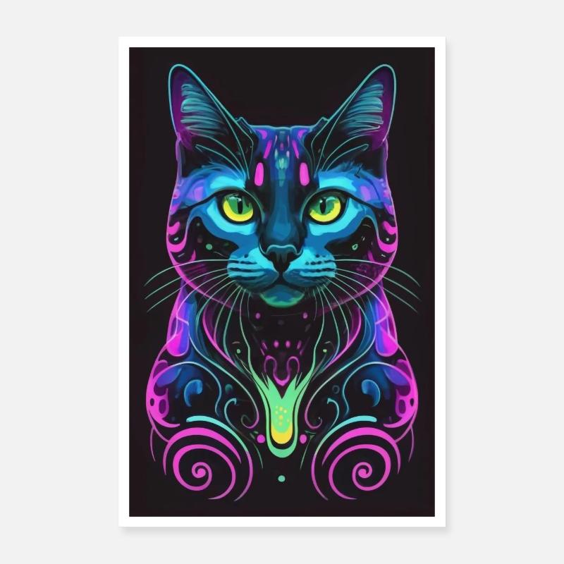 Chat mignon Pop Art Art moderne Poster 40 x 60 cm