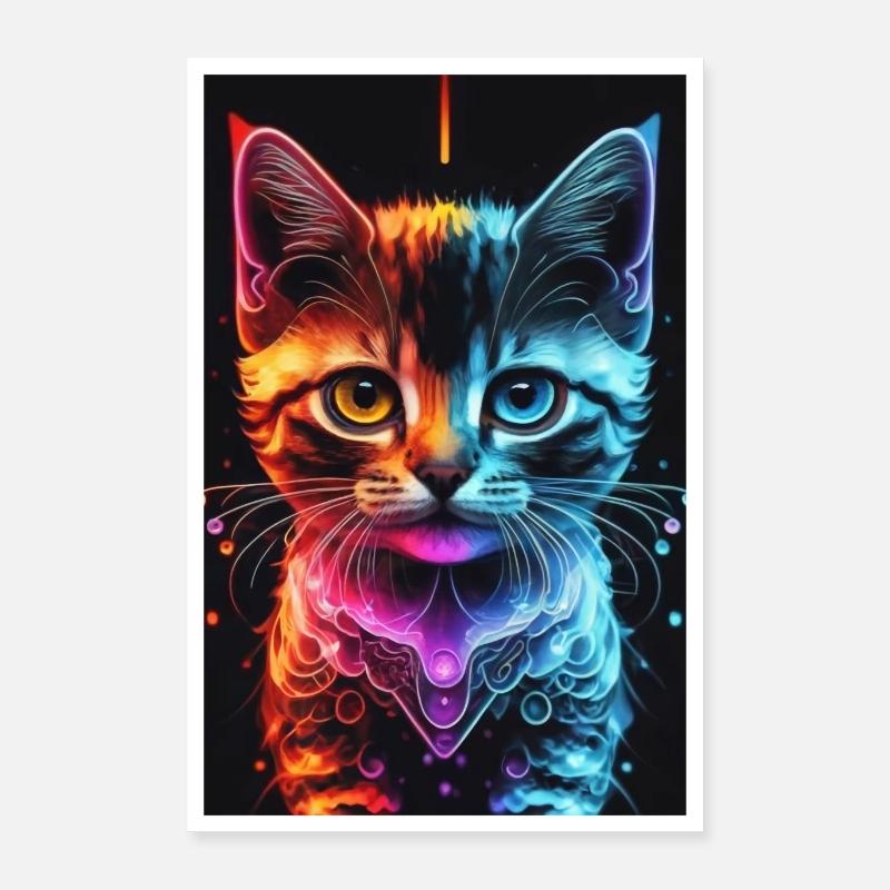 Süße Katze Pop Art moderne Kunst Poster 40x60 cm