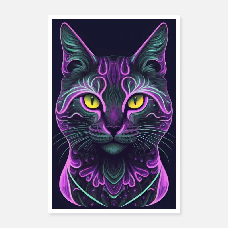 Chat mignon Pop Art Art moderne Poster 40 x 60 cm