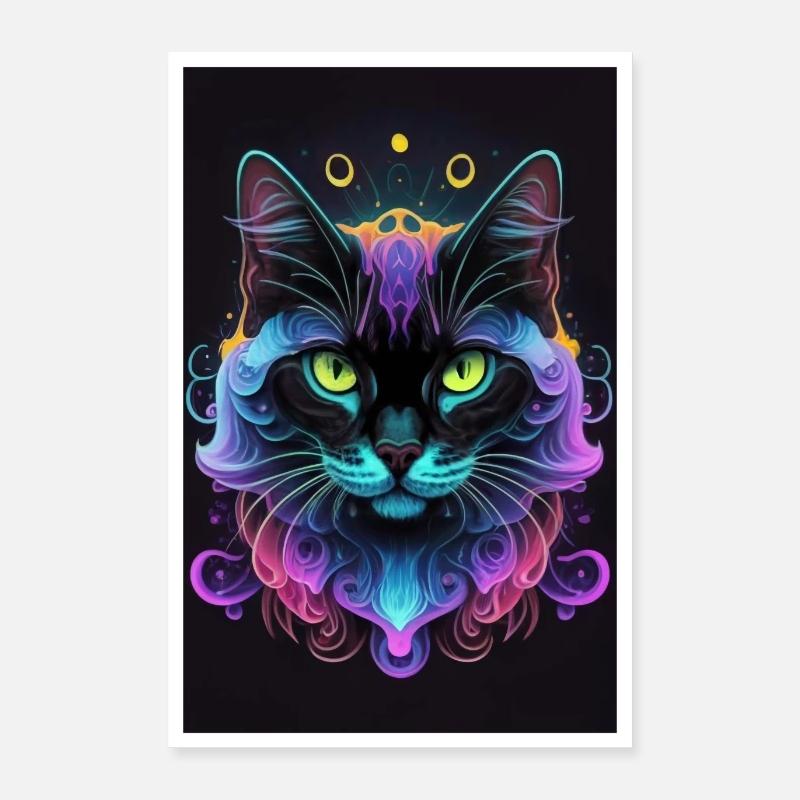 Süße Katze Pop Art moderne Kunst Poster 40x60 cm