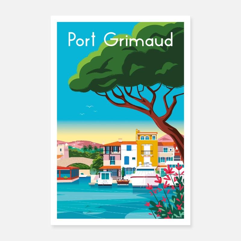 PORT GRIMAUD Poster 40 x 60 cm