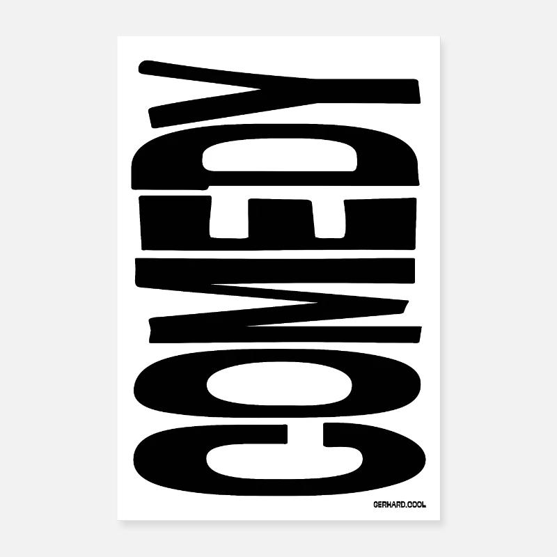 Comedy - Poster 40x60 cm - Weiß