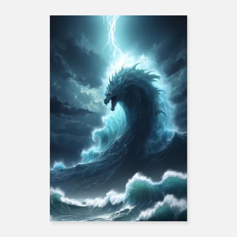 Leviathan - Poster 40 x 60 cm - blanc