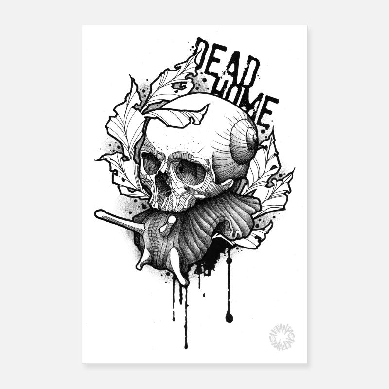 dead home - Poster 40x60 cm - Weiß