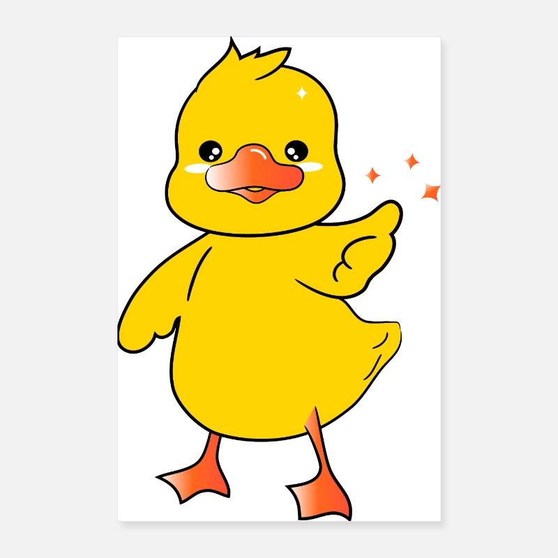 Mignon bébé canard personnage 2 Poster 40 x 60 cm