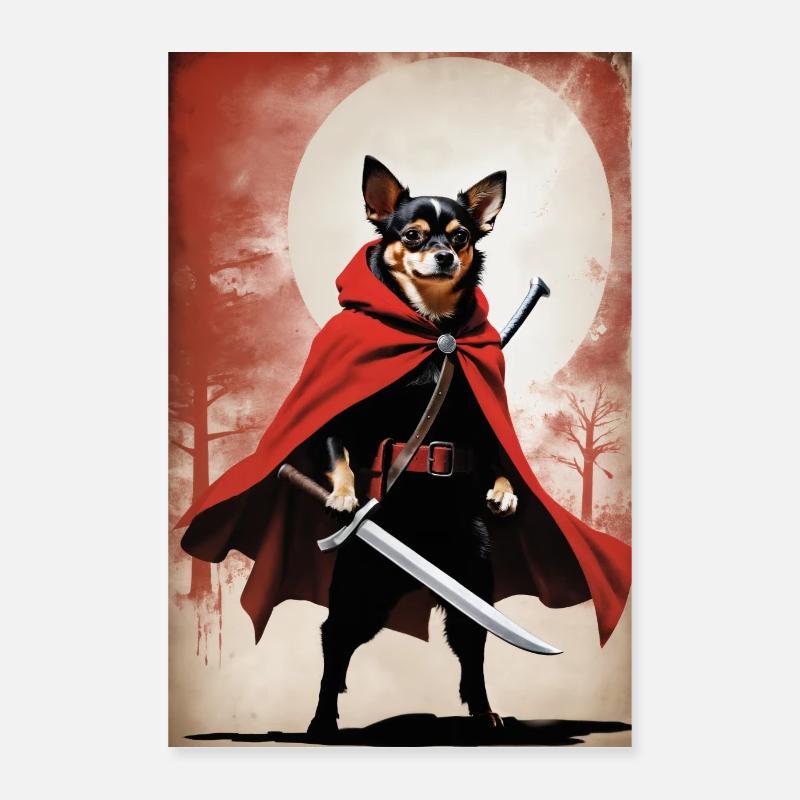 Chihuahua Partisan - Poster 40x60 cm - Weiß